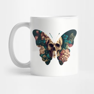 Floral Skull Butterfly Mug